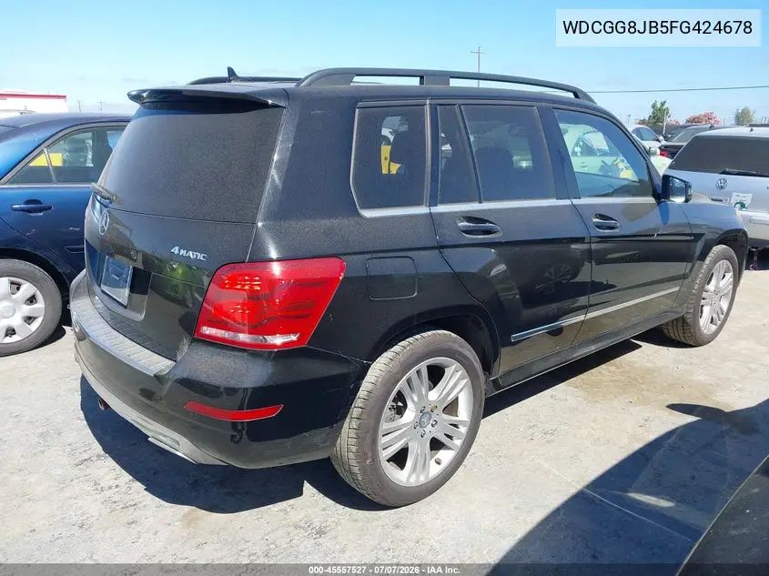 2015 Mercedes-Benz Glk 350 4Matic VIN: WDCGG8JB5FG424678 Lot: 45557527