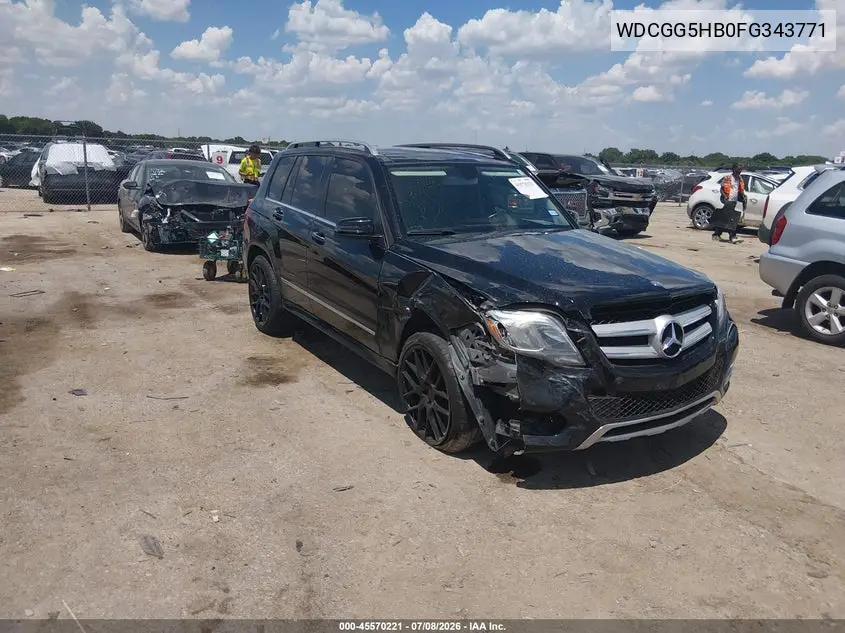 2015 Mercedes-Benz Glk 350 VIN: WDCGG5HB0FG343771 Lot: 45570221