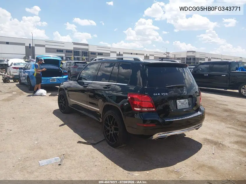 2015 Mercedes-Benz Glk 350 VIN: WDCGG5HB0FG343771 Lot: 45570221
