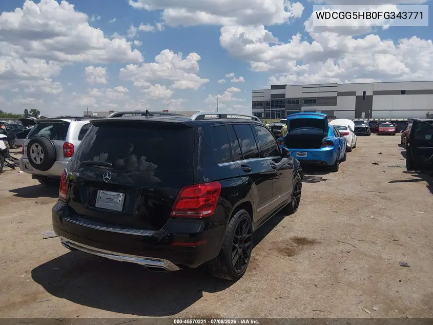 2015 Mercedes-Benz Glk 350 VIN: WDCGG5HB0FG343771 Lot: 45570221