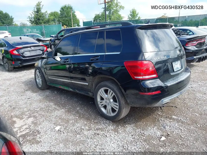 2015 Mercedes-Benz Glk 350 VIN: WDCGG5HBXFG430528 Lot: 45577124