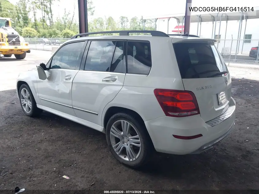 2015 Mercedes-Benz Glk 350 VIN: WDCGG5HB6FG416514 Lot: 45595820
