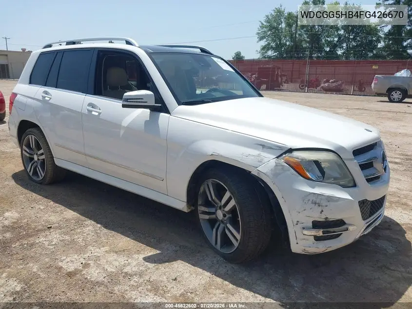 2015 Mercedes-Benz Glk 350 VIN: WDCGG5HB4FG426670 Lot: 45622602