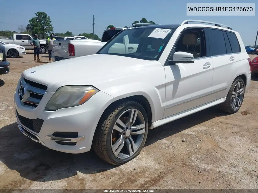2015 Mercedes-Benz Glk 350 VIN: WDCGG5HB4FG426670 Lot: 45622602