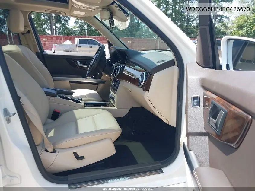 2015 Mercedes-Benz Glk 350 VIN: WDCGG5HB4FG426670 Lot: 45622602