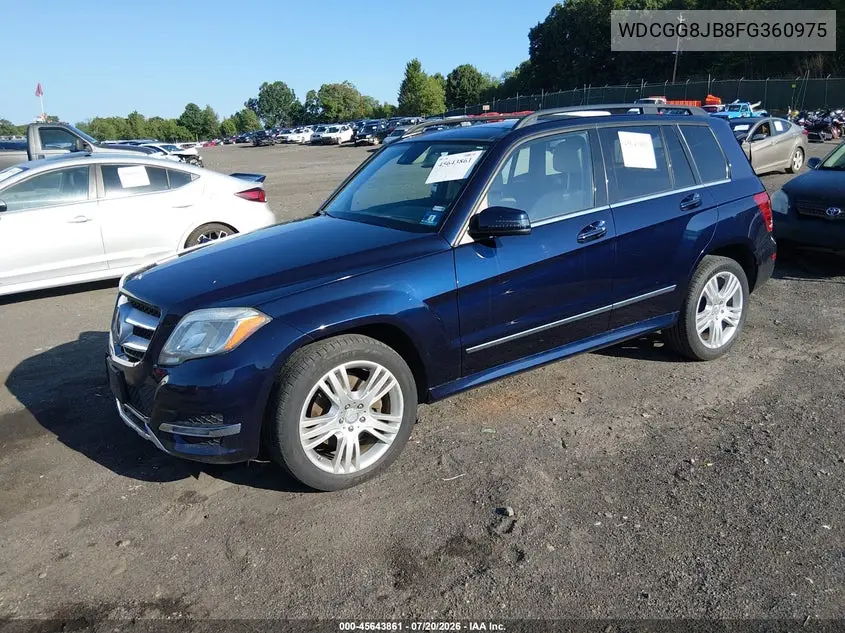 2015 Mercedes-Benz Glk 350 4Matic VIN: WDCGG8JB8FG360975 Lot: 45643861