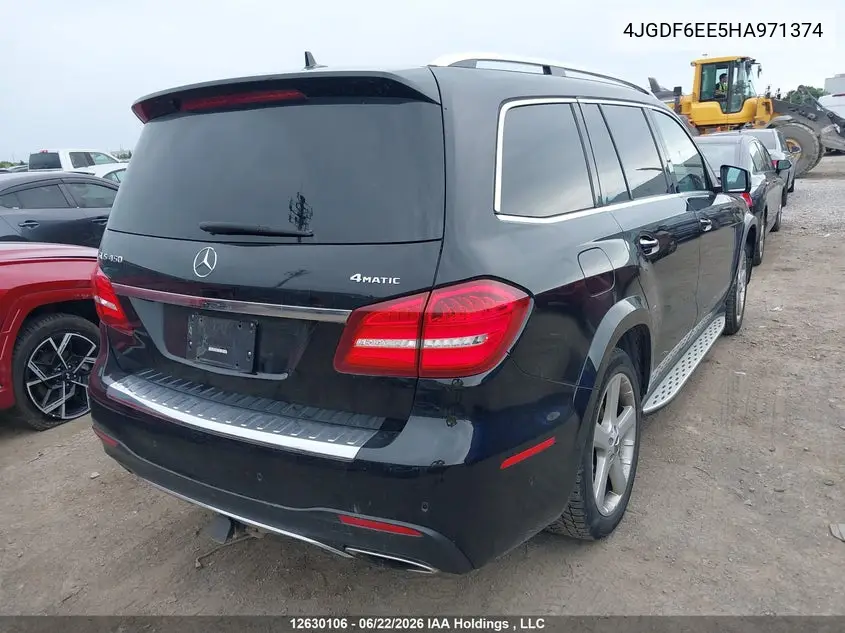 2017 Mercedes-Benz Gls 450 4Matic VIN: 4JGDF6EE5HA971374 Lot: 12630106