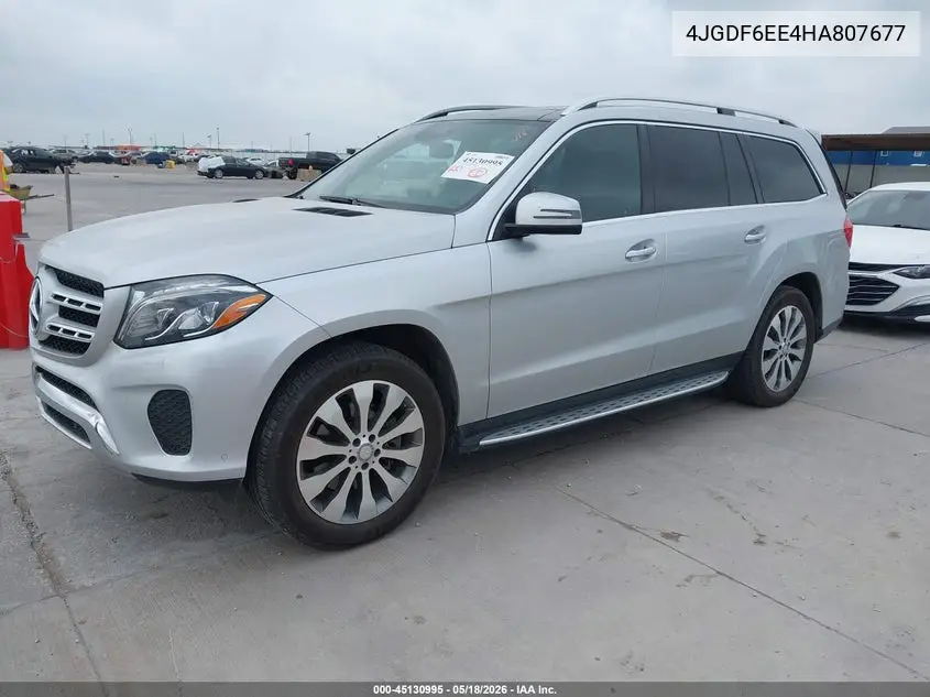 2017 Mercedes-Benz Gls 450 4Matic VIN: 4JGDF6EE4HA807677 Lot: 45130995