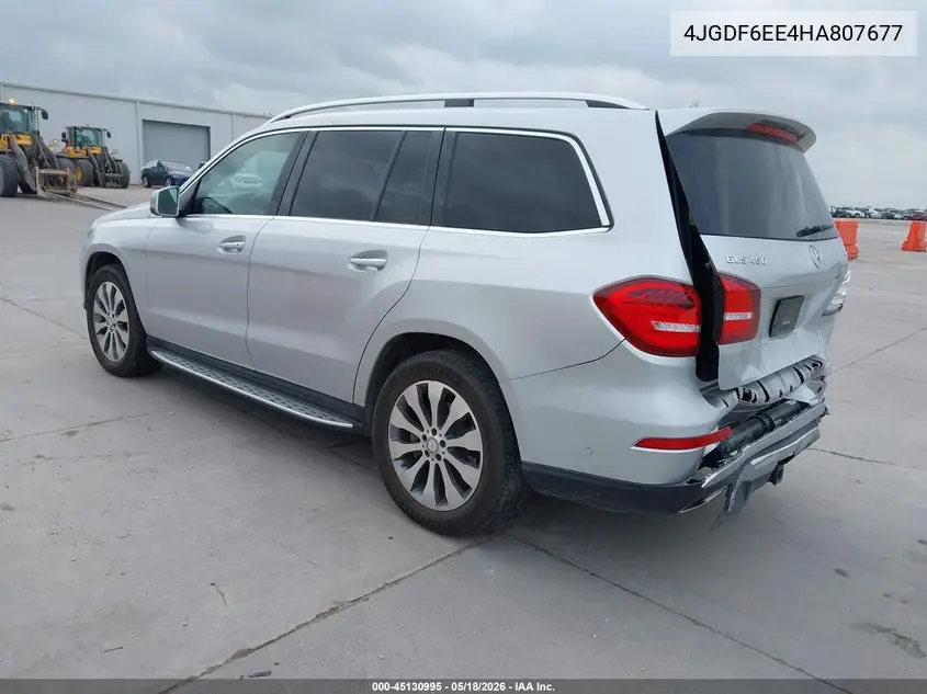 2017 Mercedes-Benz Gls 450 4Matic VIN: 4JGDF6EE4HA807677 Lot: 45130995