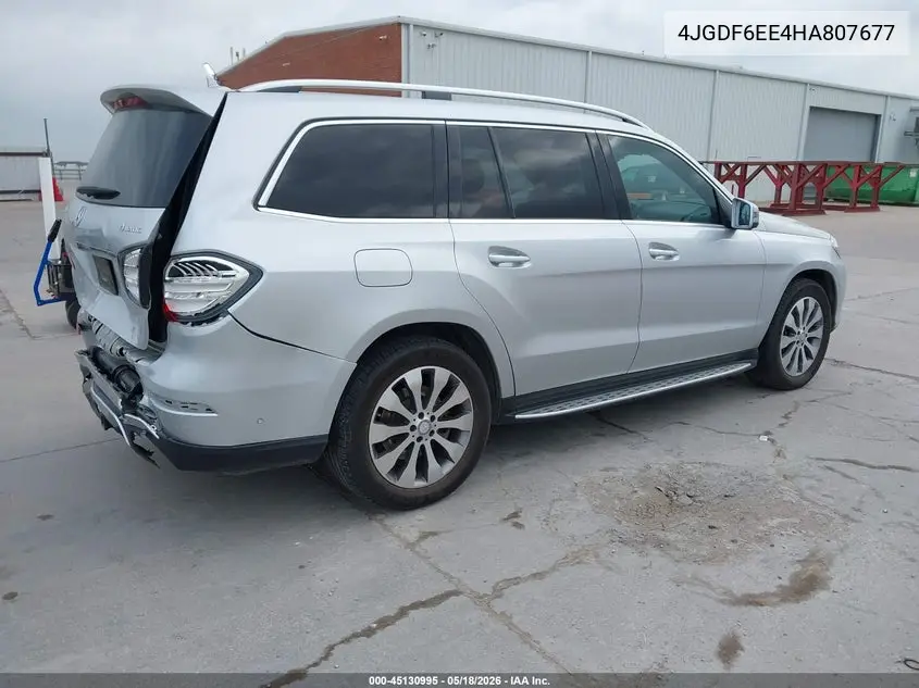 2017 Mercedes-Benz Gls 450 4Matic VIN: 4JGDF6EE4HA807677 Lot: 45130995