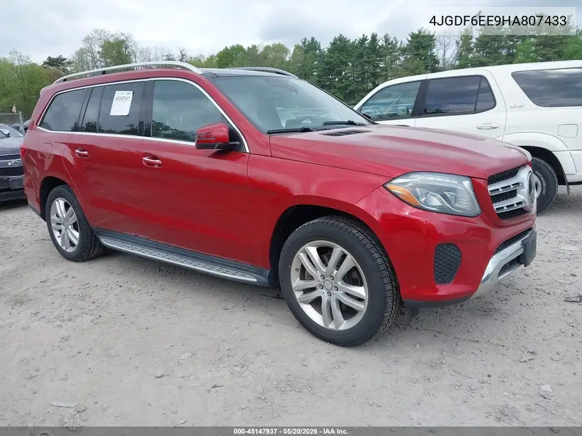 2017 Mercedes-Benz Gls 450 4Matic VIN: 4JGDF6EE9HA807433 Lot: 45147937