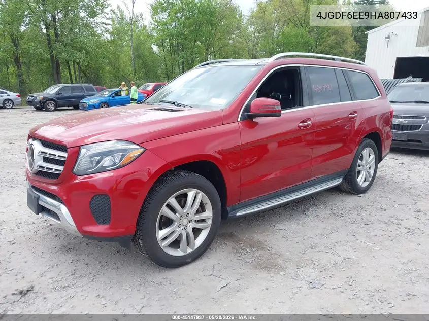 2017 Mercedes-Benz Gls 450 4Matic VIN: 4JGDF6EE9HA807433 Lot: 45147937