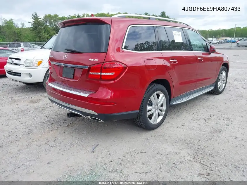 2017 Mercedes-Benz Gls 450 4Matic VIN: 4JGDF6EE9HA807433 Lot: 45147937