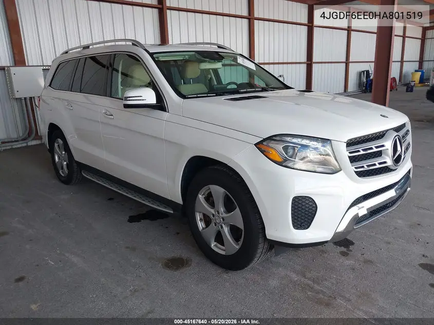 2017 Mercedes-Benz Gls 450 4Matic VIN: 4JGDF6EE0HA801519 Lot: 45167640