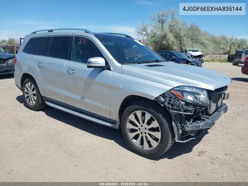2017 Mercedes-Benz Gls 450 4Matic VIN: 4JGDF6EEXHA835144 Lot: 45223041