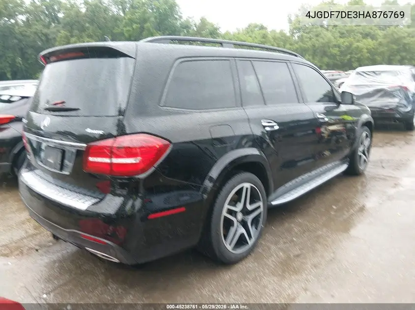 2017 Mercedes-Benz Gls 550 4Matic VIN: 4JGDF7DE3HA876769 Lot: 45238761