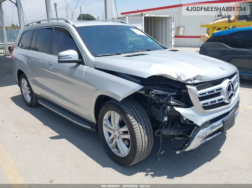 2017 Mercedes-Benz Gls 450 4Matic VIN: 4JGDF6EE5HA821734 Lot: 45240401