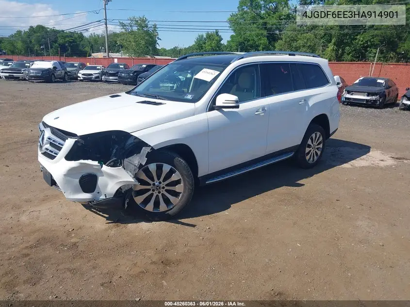 2017 Mercedes-Benz Gls 450 4Matic VIN: 4JGDF6EE3HA914901 Lot: 45260363