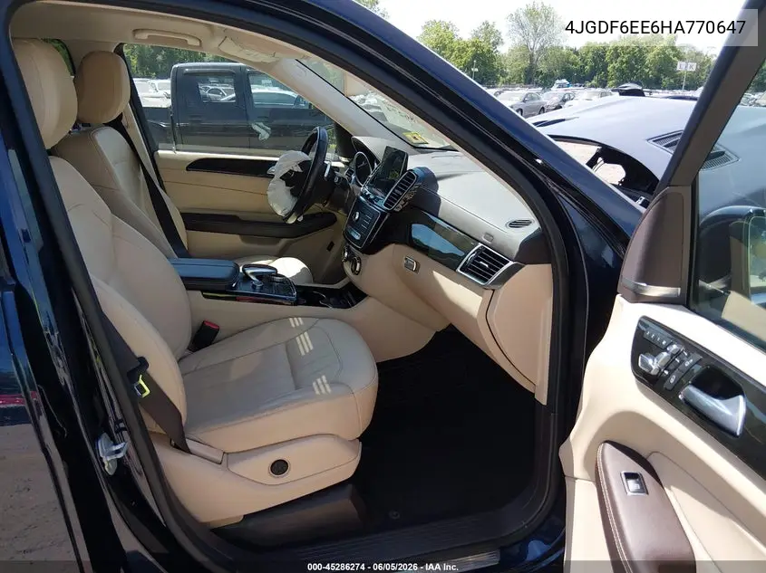 2017 Mercedes-Benz Gls 450 4Matic VIN: 4JGDF6EE6HA770647 Lot: 45286274