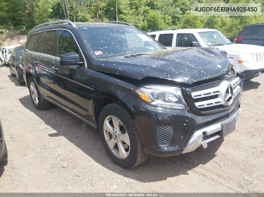2017 Mercedes-Benz Gls 450 4Matic VIN: 4JGDF6EE0HA928450 Lot: 45321031