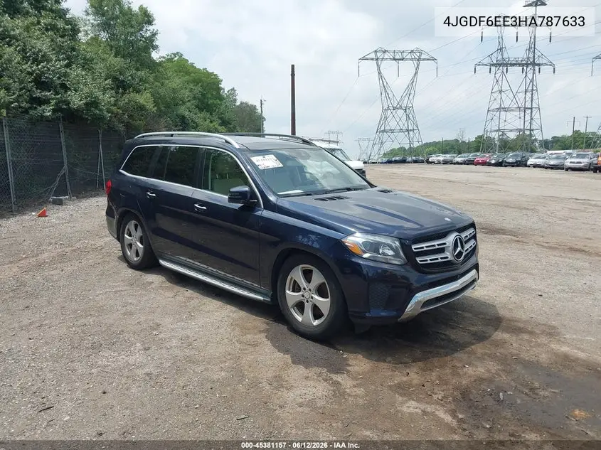 2017 Mercedes-Benz Gls 450 4Matic VIN: 4JGDF6EE3HA787633 Lot: 45381157