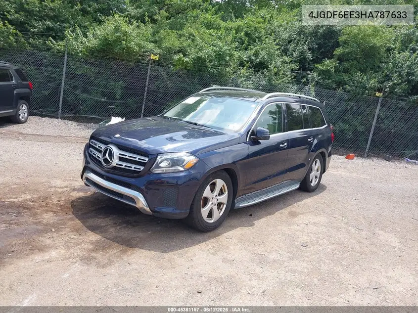 2017 Mercedes-Benz Gls 450 4Matic VIN: 4JGDF6EE3HA787633 Lot: 45381157