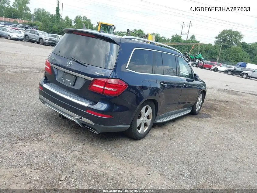2017 Mercedes-Benz Gls 450 4Matic VIN: 4JGDF6EE3HA787633 Lot: 45381157