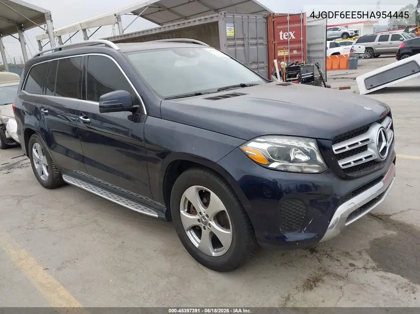 2017 Mercedes-Benz Gls 450 4Matic VIN: 4JGDF6EE5HA954445 Lot: 45397391