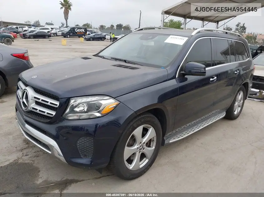 2017 Mercedes-Benz Gls 450 4Matic VIN: 4JGDF6EE5HA954445 Lot: 45397391