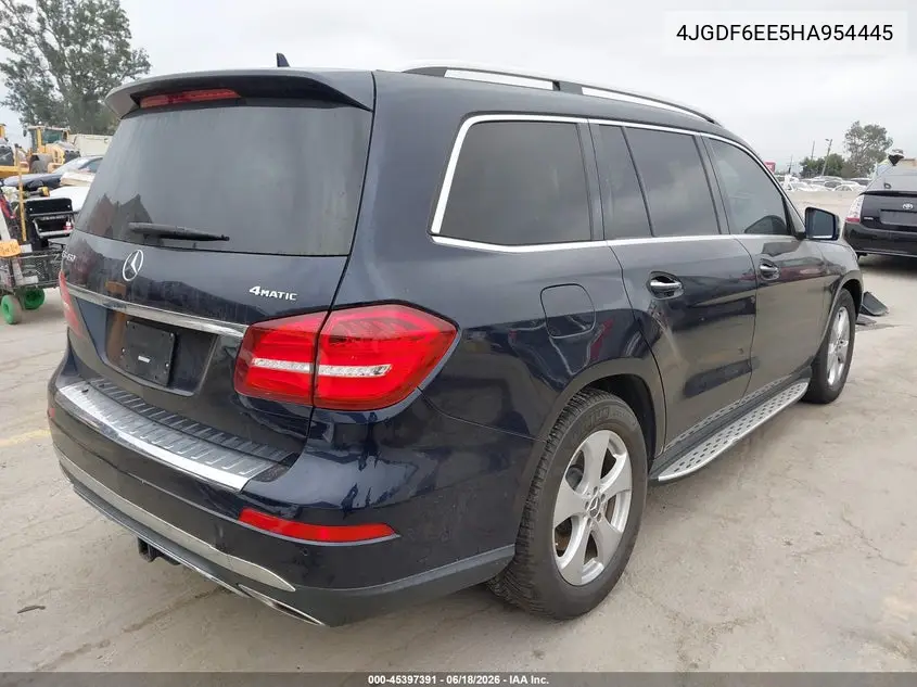 2017 Mercedes-Benz Gls 450 4Matic VIN: 4JGDF6EE5HA954445 Lot: 45397391