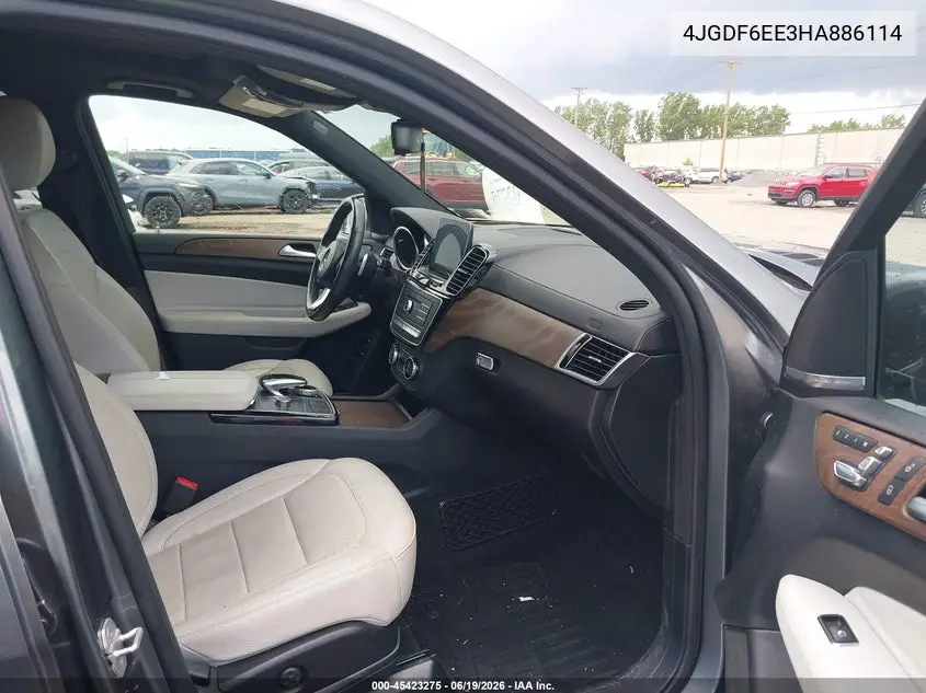 2017 Mercedes-Benz Gls 450 4Matic VIN: 4JGDF6EE3HA886114 Lot: 45423275