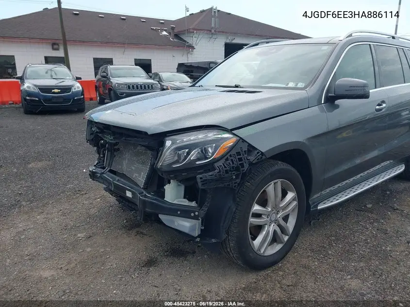 2017 Mercedes-Benz Gls 450 4Matic VIN: 4JGDF6EE3HA886114 Lot: 45423275
