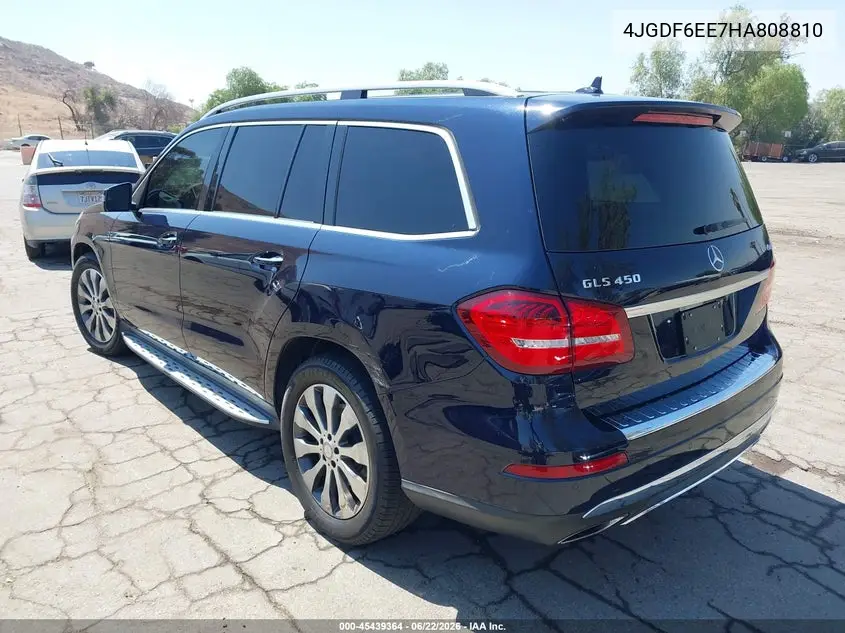 2017 Mercedes-Benz Gls 450 4Matic VIN: 4JGDF6EE7HA808810 Lot: 45439364