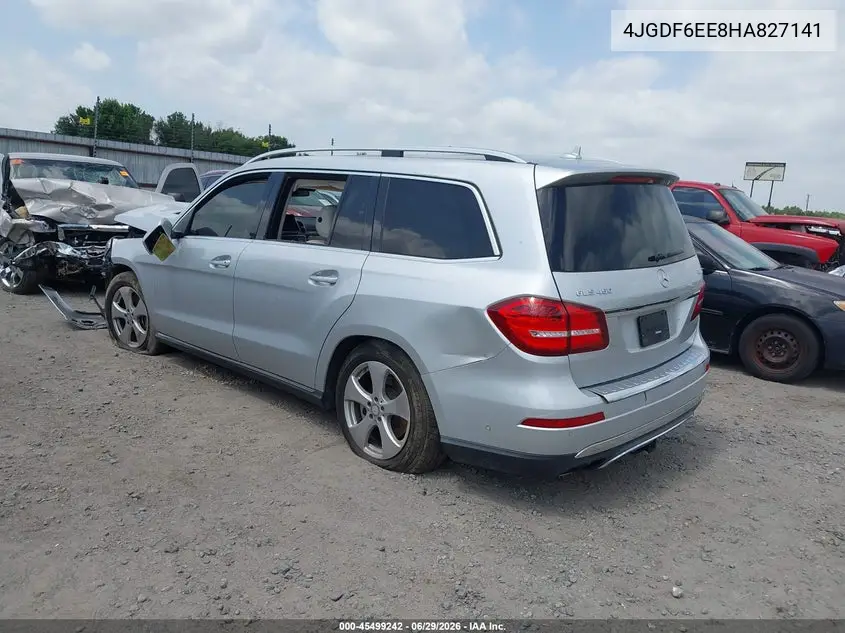 2017 Mercedes-Benz Gls 450 4Matic VIN: 4JGDF6EE8HA827141 Lot: 45499242