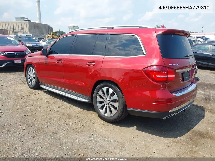 2017 Mercedes-Benz Gls 450 4Matic VIN: 4JGDF6EE5HA779310 Lot: 45505902