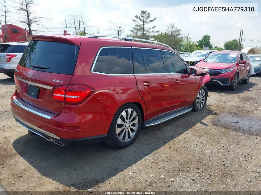 2017 Mercedes-Benz Gls 450 4Matic VIN: 4JGDF6EE5HA779310 Lot: 45505902