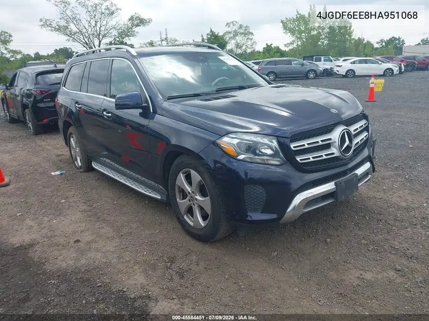 2017 Mercedes-Benz Gls 450 4Matic VIN: 4JGDF6EE8HA951068 Lot: 45584451