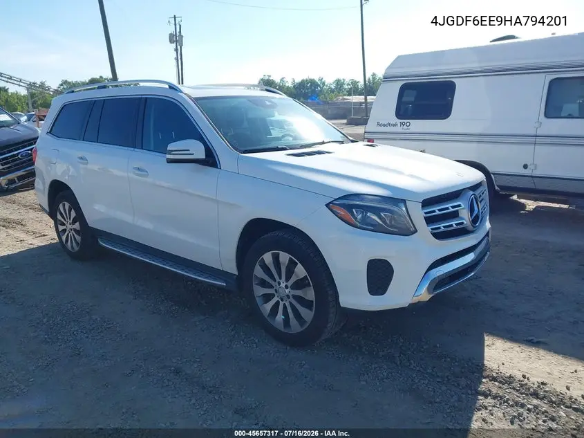 2017 Mercedes-Benz Gls 450 4Matic VIN: 4JGDF6EE9HA794201 Lot: 45657317