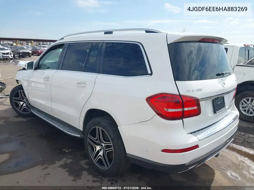 2017 Mercedes-Benz Gls 450 4Matic VIN: 4JGDF6EE6HA883269 Lot: 45685722