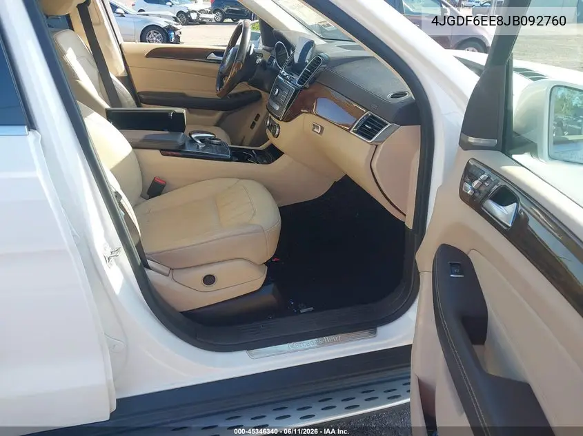 2018 Mercedes-Benz Gls 450 4Matic VIN: 4JGDF6EE8JB092760 Lot: 45346340