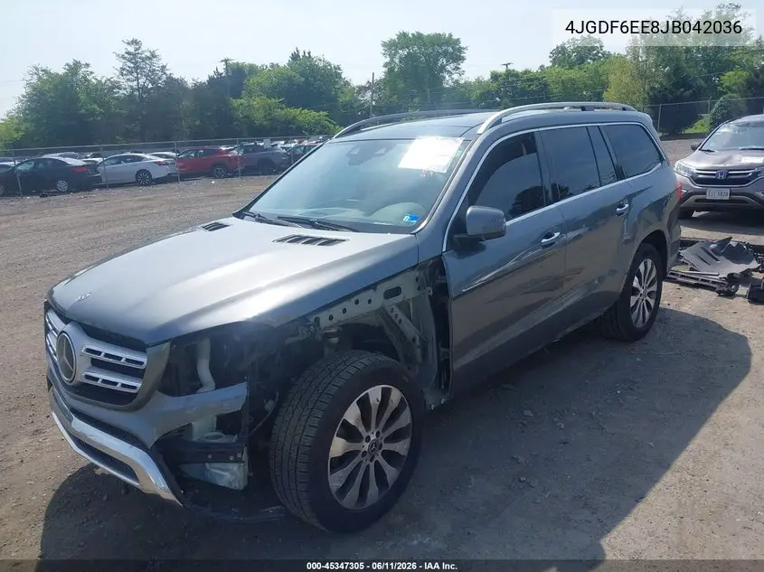 2018 Mercedes-Benz Gls 450 4Matic VIN: 4JGDF6EE8JB042036 Lot: 45347305