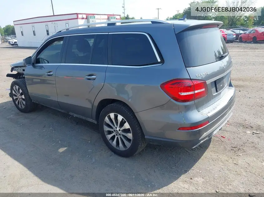2018 Mercedes-Benz Gls 450 4Matic VIN: 4JGDF6EE8JB042036 Lot: 45347305