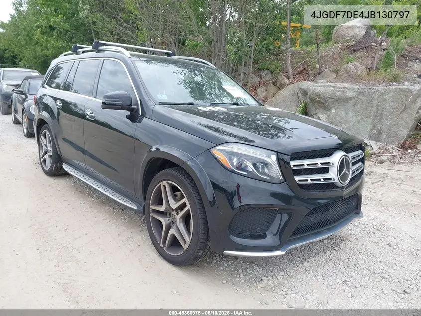 2018 Mercedes-Benz Gls 550 4Matic VIN: 4JGDF7DE4JB130797 Lot: 45360975