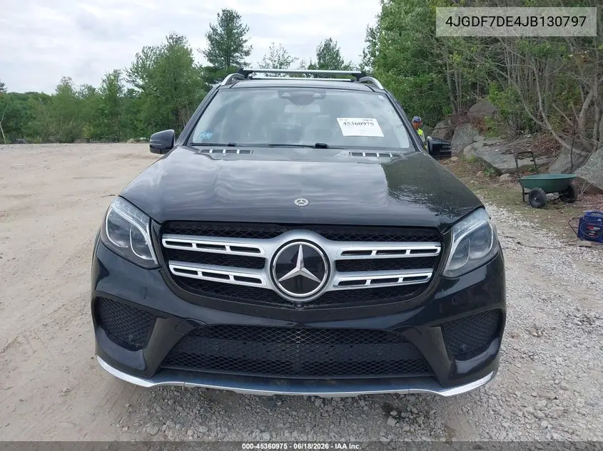 2018 Mercedes-Benz Gls 550 4Matic VIN: 4JGDF7DE4JB130797 Lot: 45360975