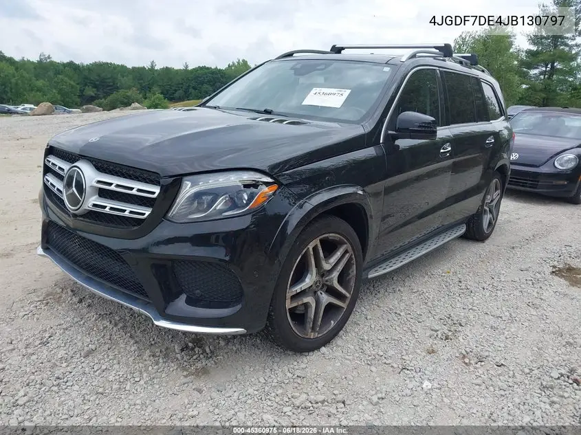 2018 Mercedes-Benz Gls 550 4Matic VIN: 4JGDF7DE4JB130797 Lot: 45360975