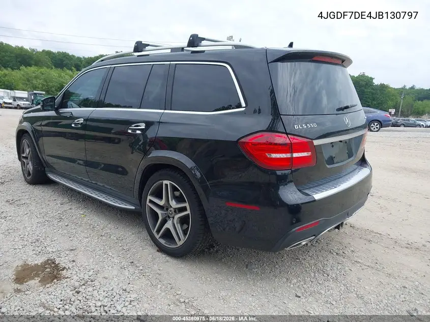 2018 Mercedes-Benz Gls 550 4Matic VIN: 4JGDF7DE4JB130797 Lot: 45360975