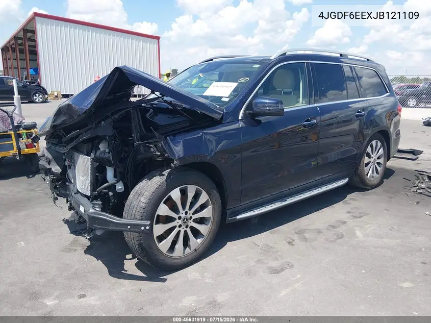 2018 Mercedes-Benz Gls 450 4Matic VIN: 4JGDF6EEXJB121109 Lot: 45631919