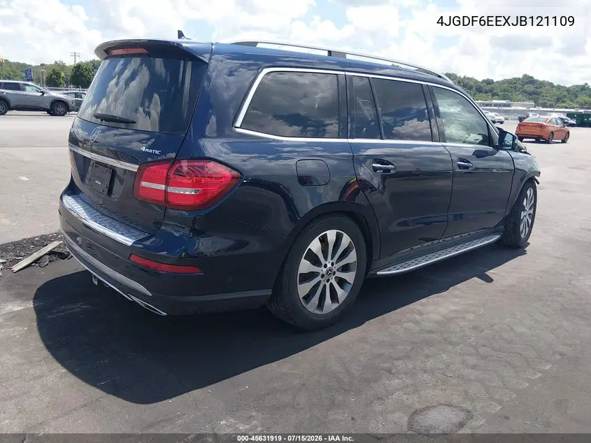 2018 Mercedes-Benz Gls 450 4Matic VIN: 4JGDF6EEXJB121109 Lot: 45631919
