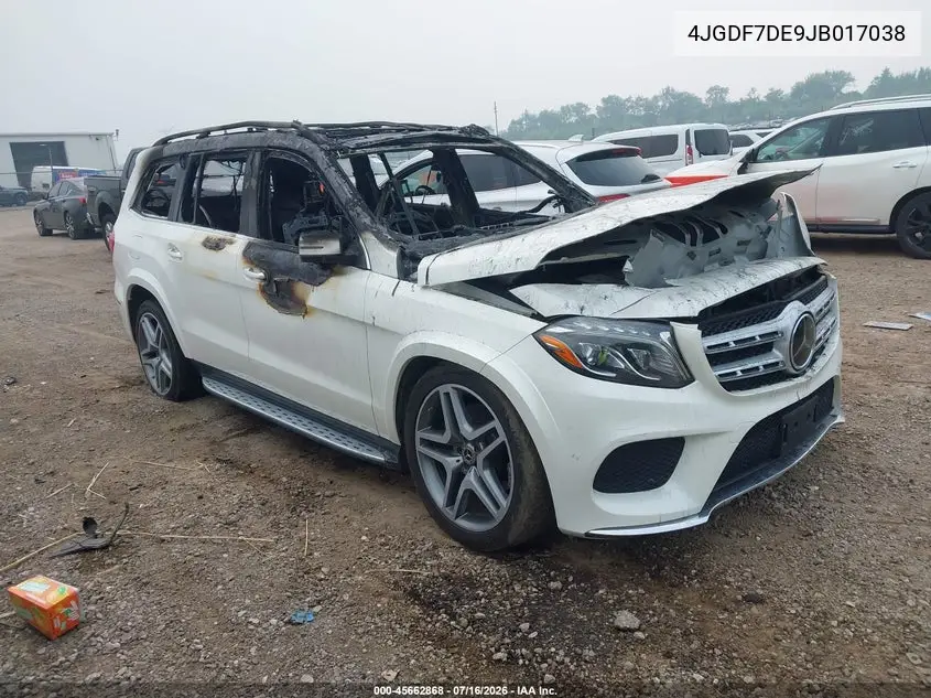2018 Mercedes-Benz Gls 550 4Matic VIN: 4JGDF7DE9JB017038 Lot: 45662868