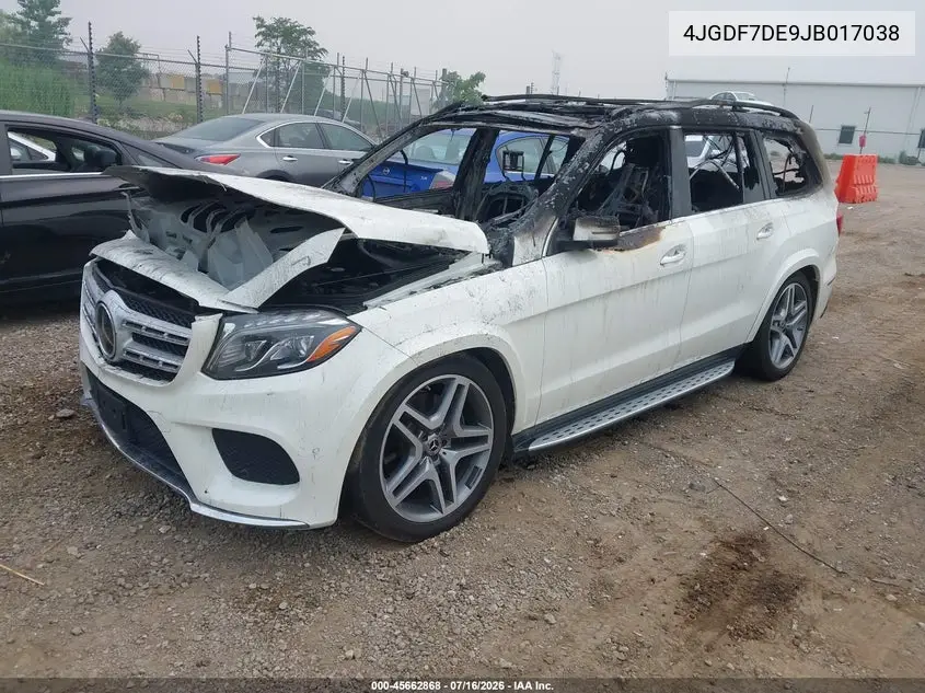 2018 Mercedes-Benz Gls 550 4Matic VIN: 4JGDF7DE9JB017038 Lot: 45662868
